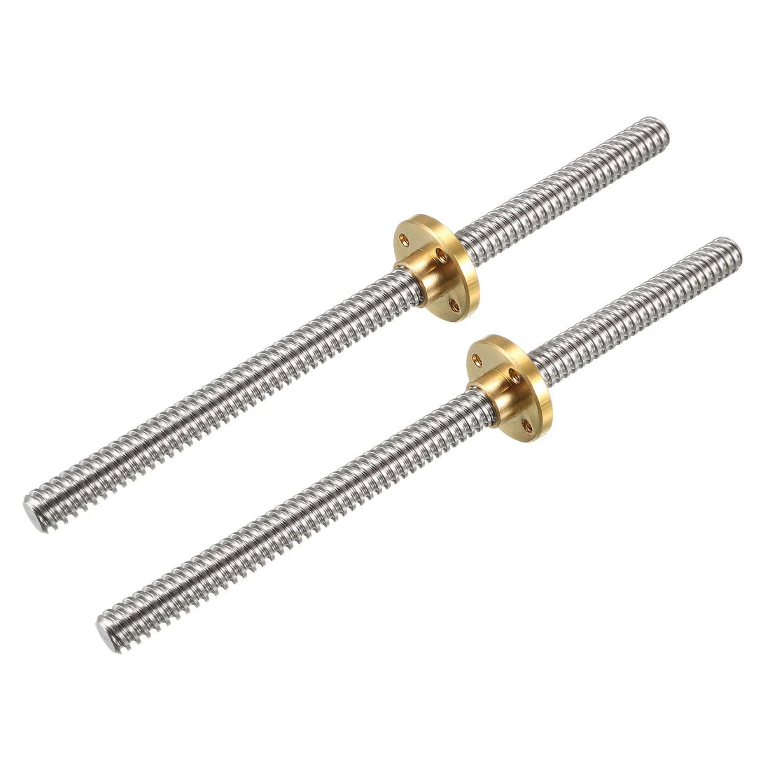 2PCS 150mm T8 Pitch 2mm Lead 4mm Lead Screw Rod with Copper Nut for 3D Printer