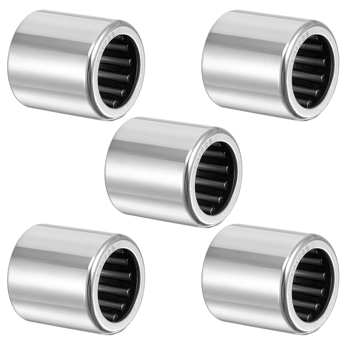 TA1725 Needle Roller Bearings, Drawn Cup Open End, 17mm Bore 24mm OD 25mm Width 5pcs