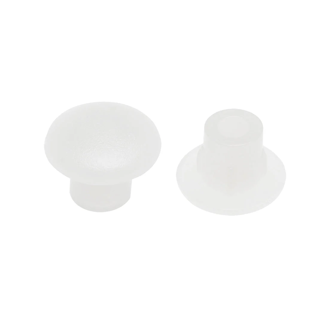 Screw Cap Cover,100Pcs 5mm Dia Clear White Plastic Locking Hole Plug Button Top Flush Type for Cabinet Cupboard Shelf