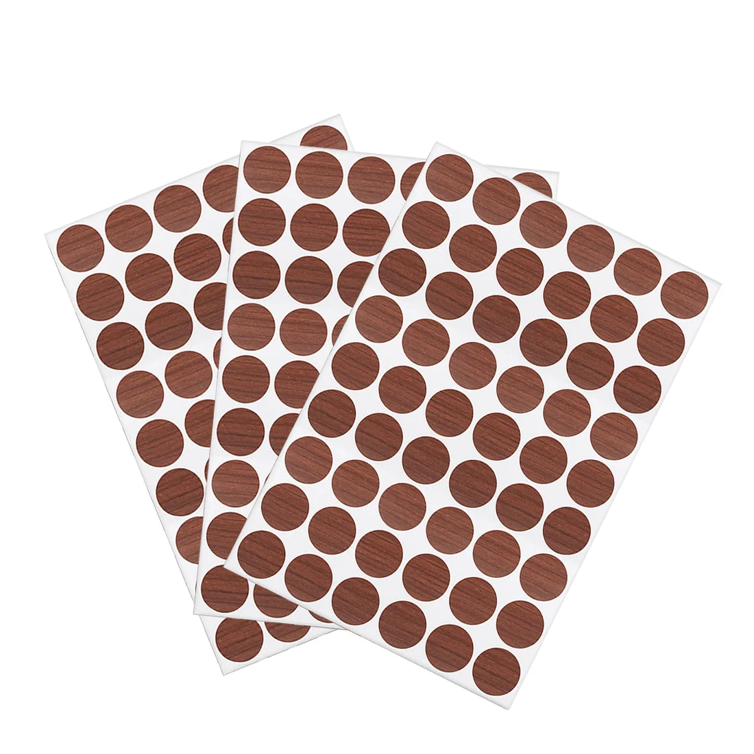 3-Table Self-adhesive Screw Covers Caps Sticker 21mm 54 in 1 Cherry Wood