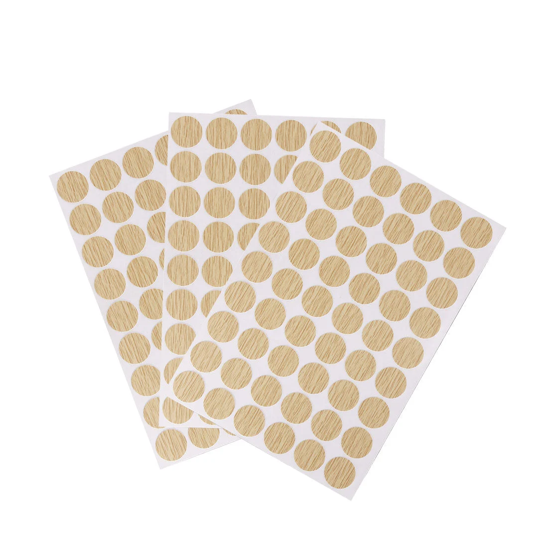 3-Table Self-adhesive Screw Covers Caps Dustproof Sticker 21mm 54 in 1 Oak