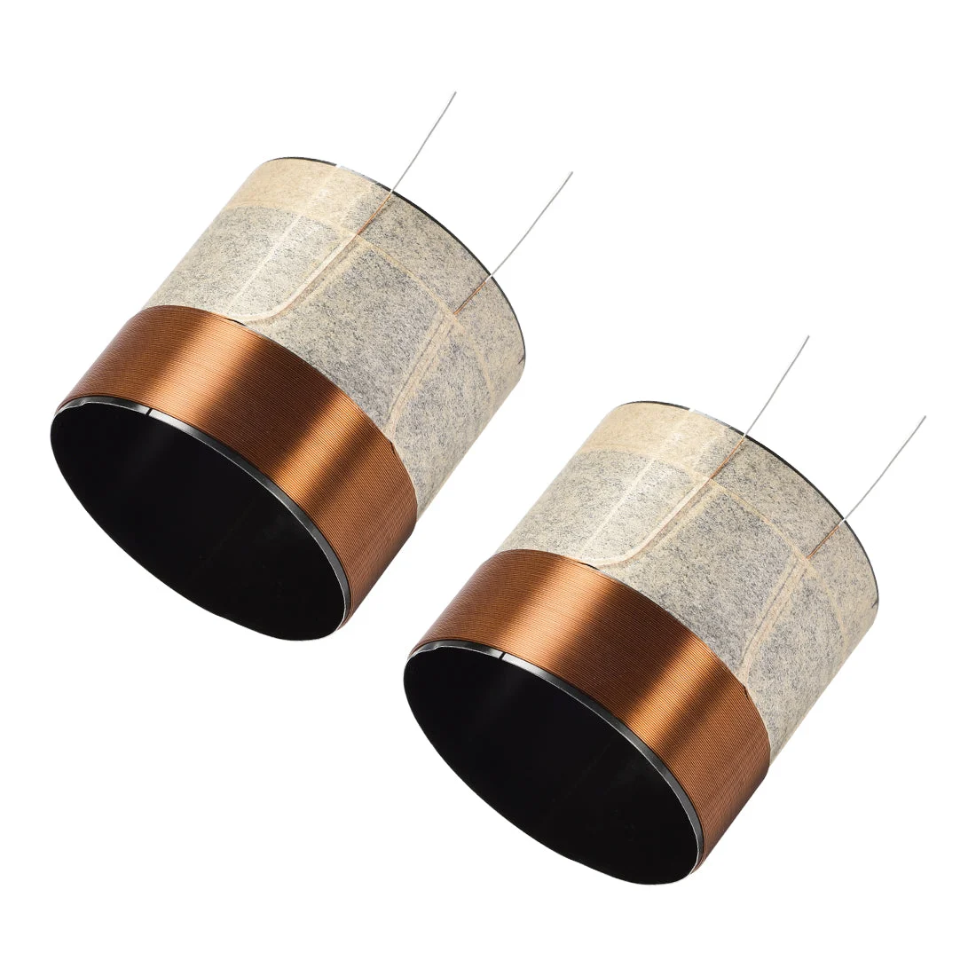 Uxcell 2pcs 51.5mm 2" Woofer Voice Coil 2 Layers Round Copper Wire for Bass Speaker Audio Repair