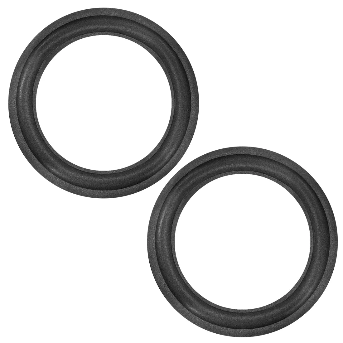 Uxcell 12 Inch Speaker Foam Edge Folding Ring Horn Replacement Parts for Speaker Black 2pcs