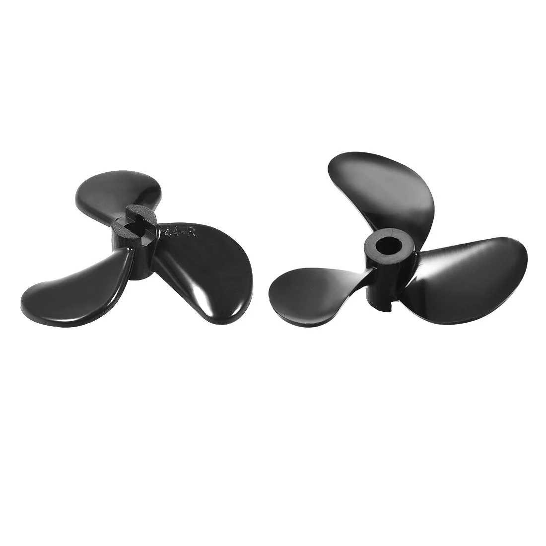 RC Boat CCW Propeller 4mm Shaft 3 Vanes 44mm 1.4 P Fan Shape Pastic Black Rotating Propeller Props for RC Boat 2pcs