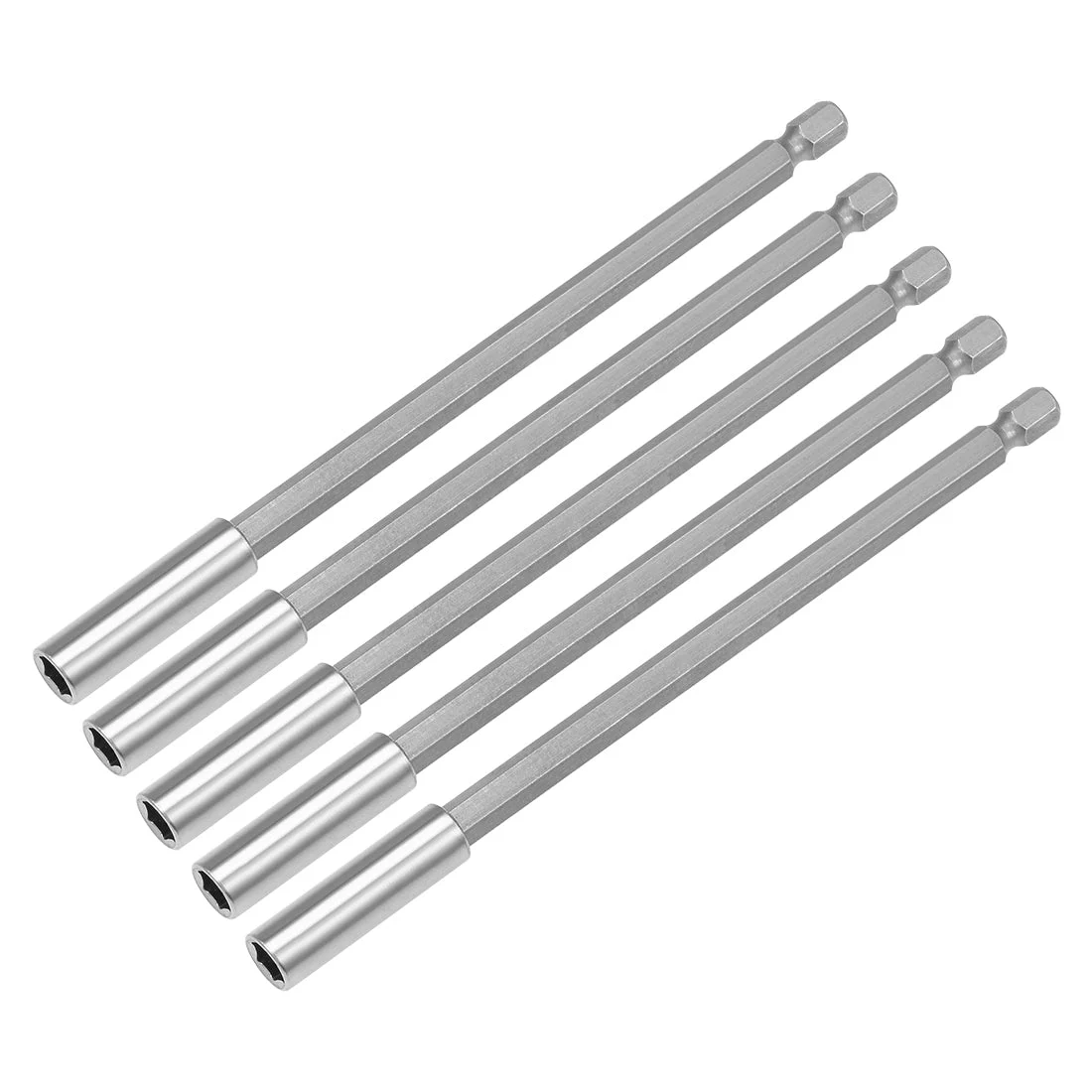 Uxcell 5 Pcs 1/4 Inch Hex Shank by 6 Inch Magnetic Bit Holder Extension, Quick Release Screwdriver Drill Bit Power Tool
