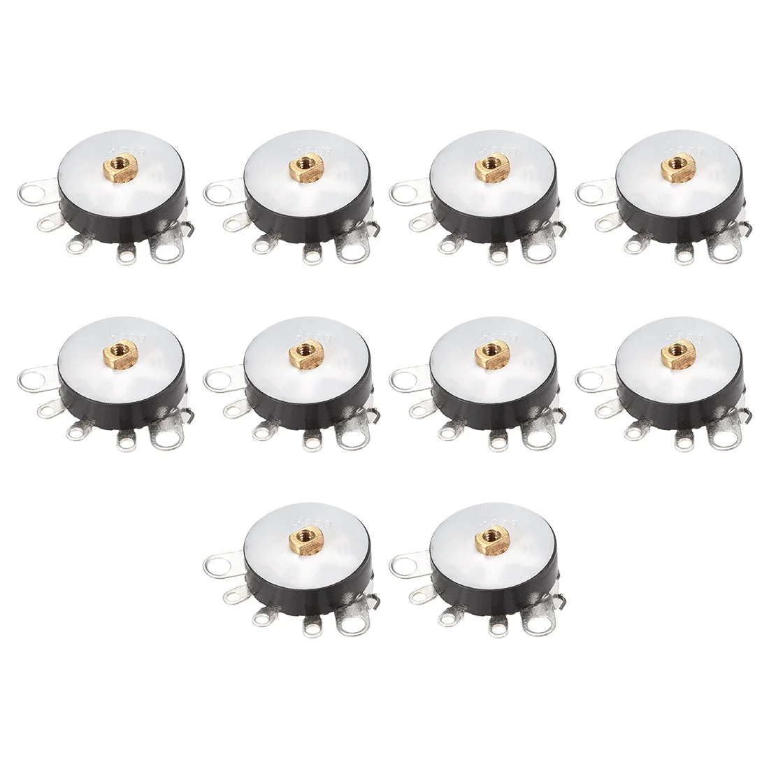 Wheel Potentiometer With Switch B50K Ohm Variable Resistors Single Turn Rotary Carbon Film Taper RV12MM 10pcs