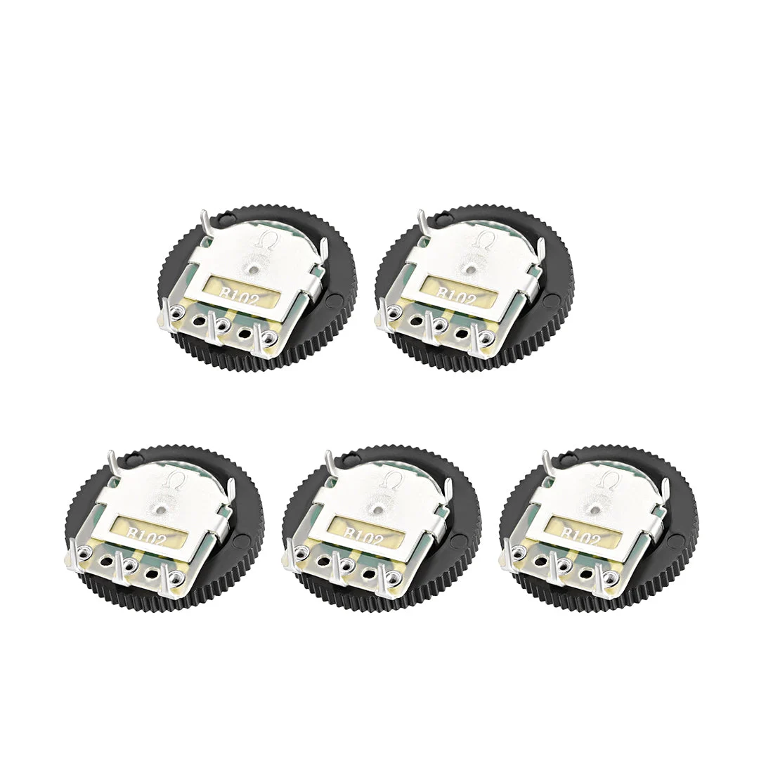 1K Ohm Dial Wheel Potentiometer for Audio Stereo Volume Switch Control 16x6mm 5Pcs