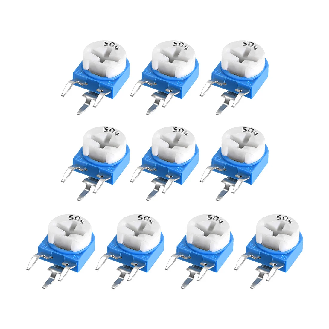 Trimmer Potentiometer 500K Ohm Adjustment Horizontal Variable Resistors 10Pcs