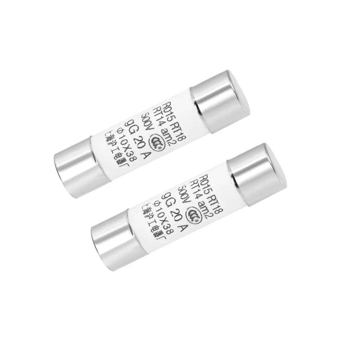 Cartridge Fuses 20A DC 500V 10x38mm Audio Amplifier Ceramic 2X