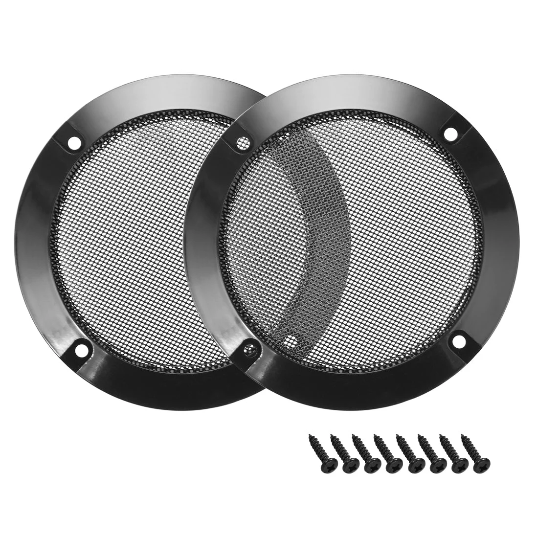 2pcs 4" Grill Mesh Decorative Circle Woofer Guard Protector Cover Parts Black