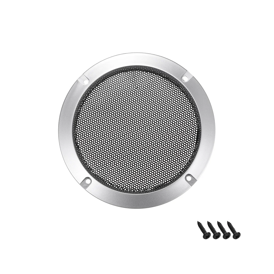 3" Speaker Grill Mesh Decorative Circle Woofer Guard Protector Cover Audio Accessories Silver