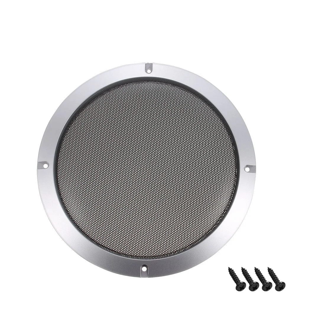 2pcs 8" Grill Mesh Decorative Circle Woofer Guard Protector Cover Silver