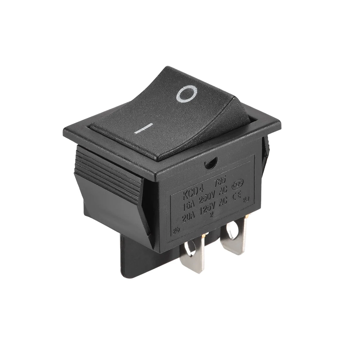 Boat Rocker Switch Black Toggle Switch for Boat Car Marine 4 pins ON/OFF AC 250V/16A 125V/20A 1pcs