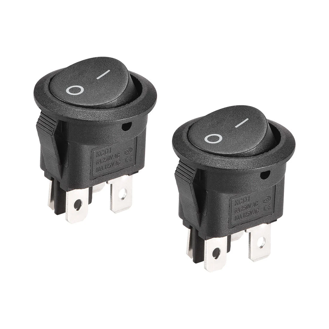 Boat Rocker Switch Round Toggle Switch for Boat Car Marine 4pins ON/OFF AC250V/6A 125V/10A 2pcs