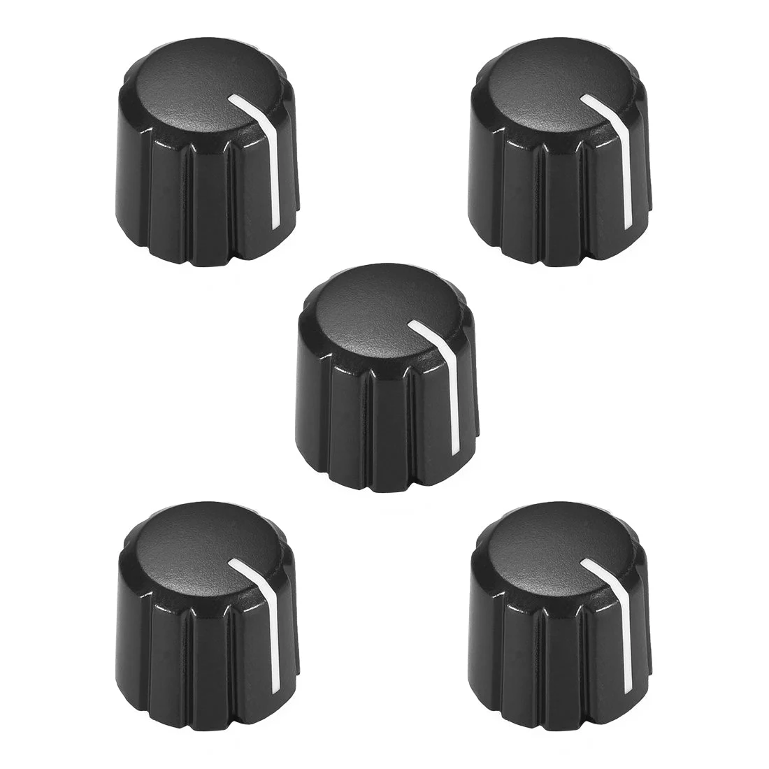 5pcs D type 6mm Potentiometer Control Knobs For Guitar Volume Tone Knobs Black
