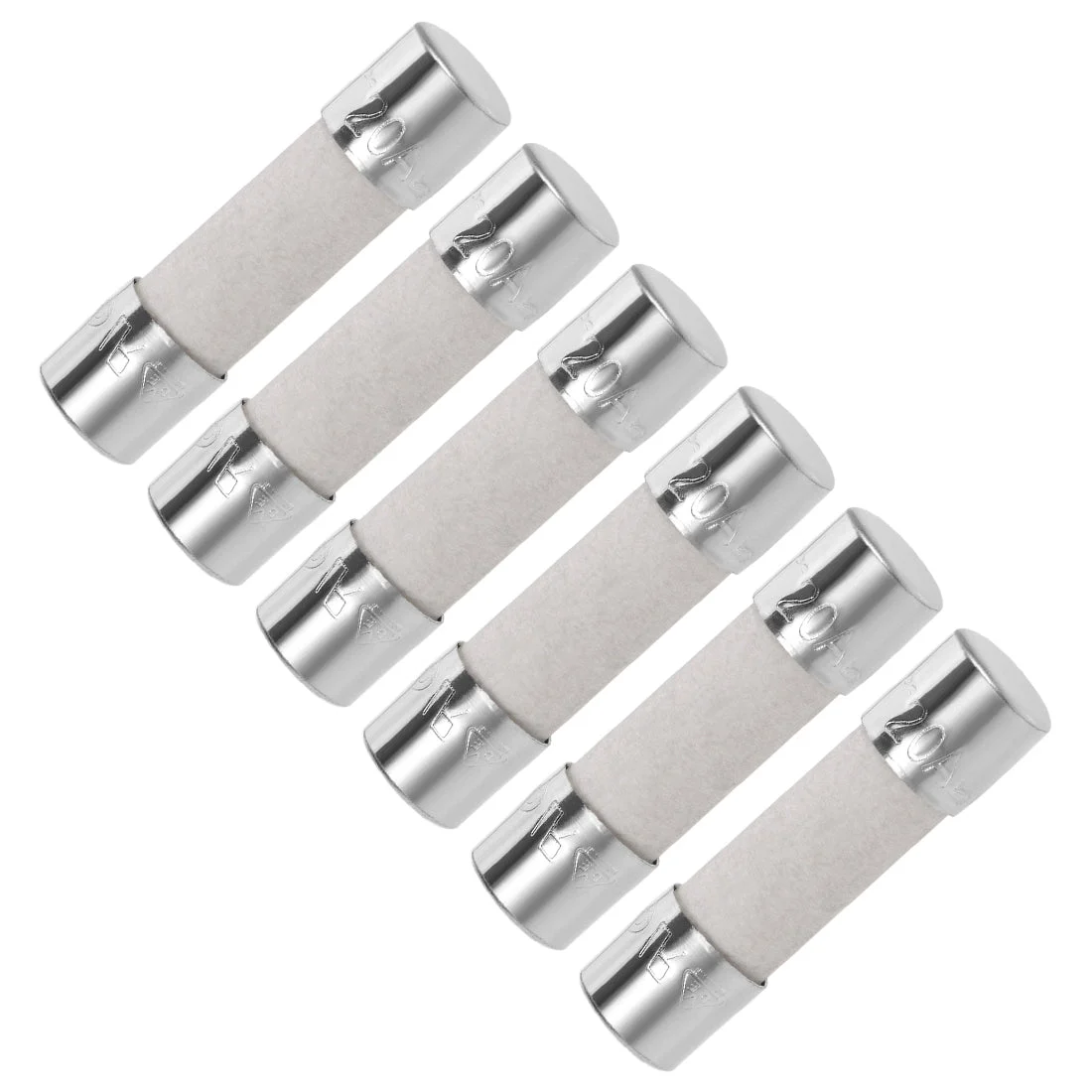 Cartridge Fuses 20A 250V 5x20mm Slow Blow Audio Alarm Amplifier Ceramic 6pcs