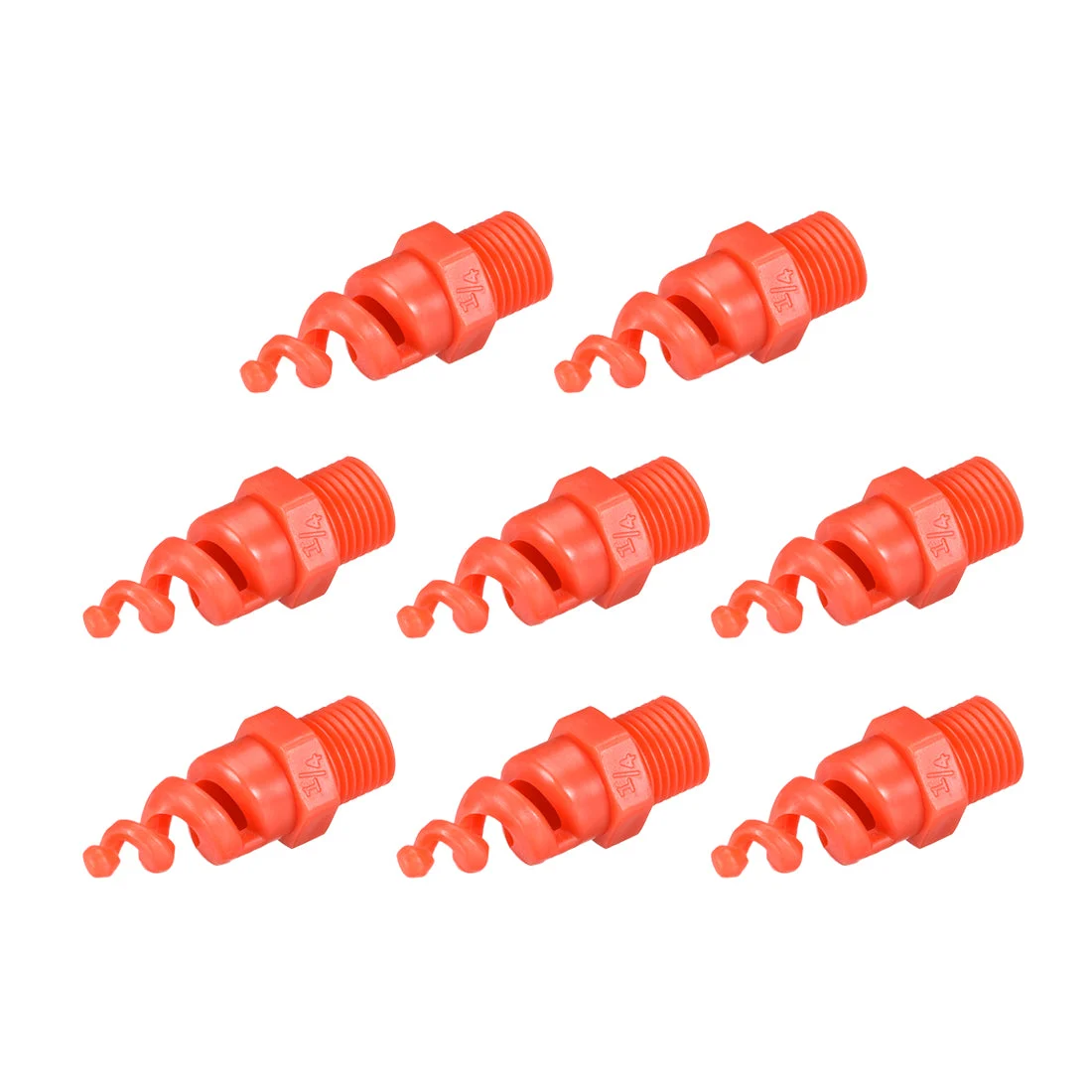 Spiral Cone Atomization Nozzle, 1/4BSPF PP Sprinkler , 8 Pcs