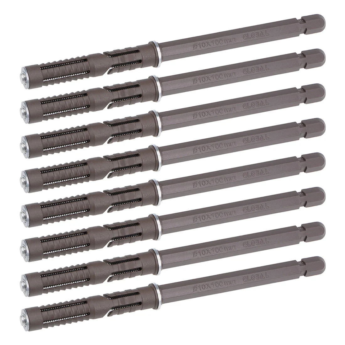 Floating Shelf Brackets 10x100mm Invisible Adjustable Hex Pipe Supports 8 Pcs