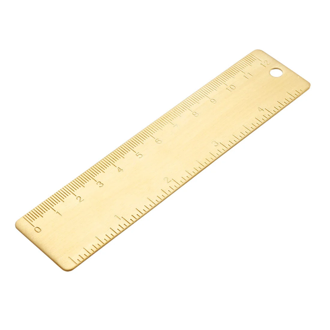 Straight Brass Ruler 120mm 4 Inches Metric Measurement Tool Drawing Measuring Ruler 1mm Thickness