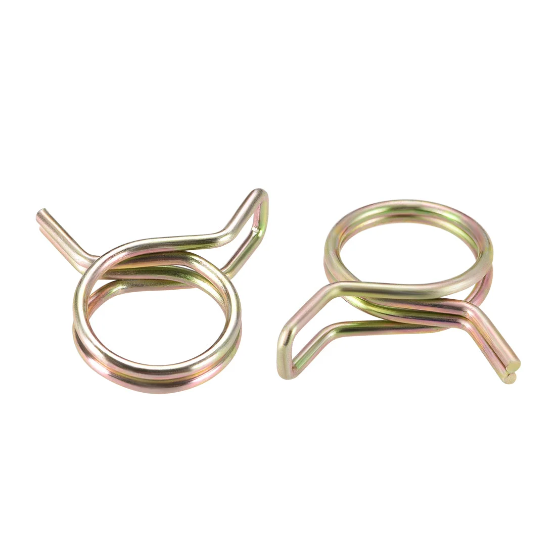 Double Wire Spring Hose Clamp 10mm Fuel Line Tube Spring Clips Zinc Plated 20Pcs