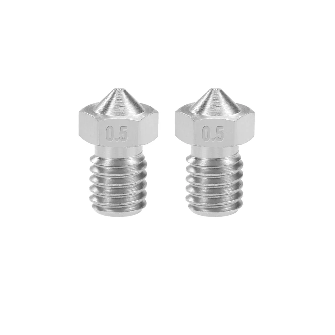 0.5mm 3D Printer Nozzle Head M6 for 1.75mm Extruder Print 2pcs