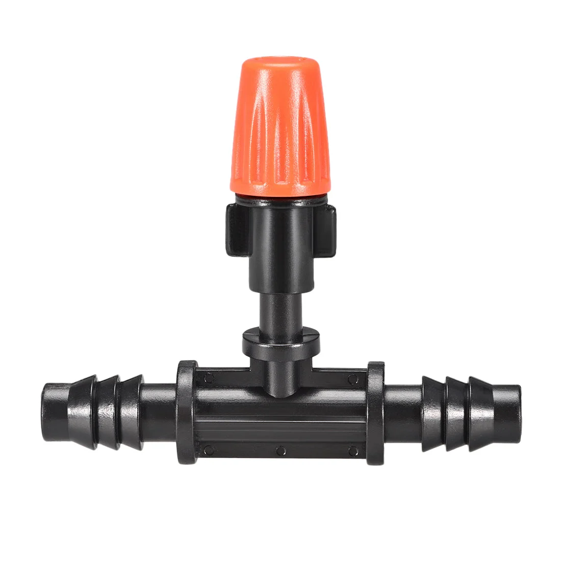 Adjustable Spray Drippers, Mist Nozzle Sprinkler Barb Tee Joints,Fit for Inner Diameter 8mm Tube , Connector System Kit, 10 Pcs