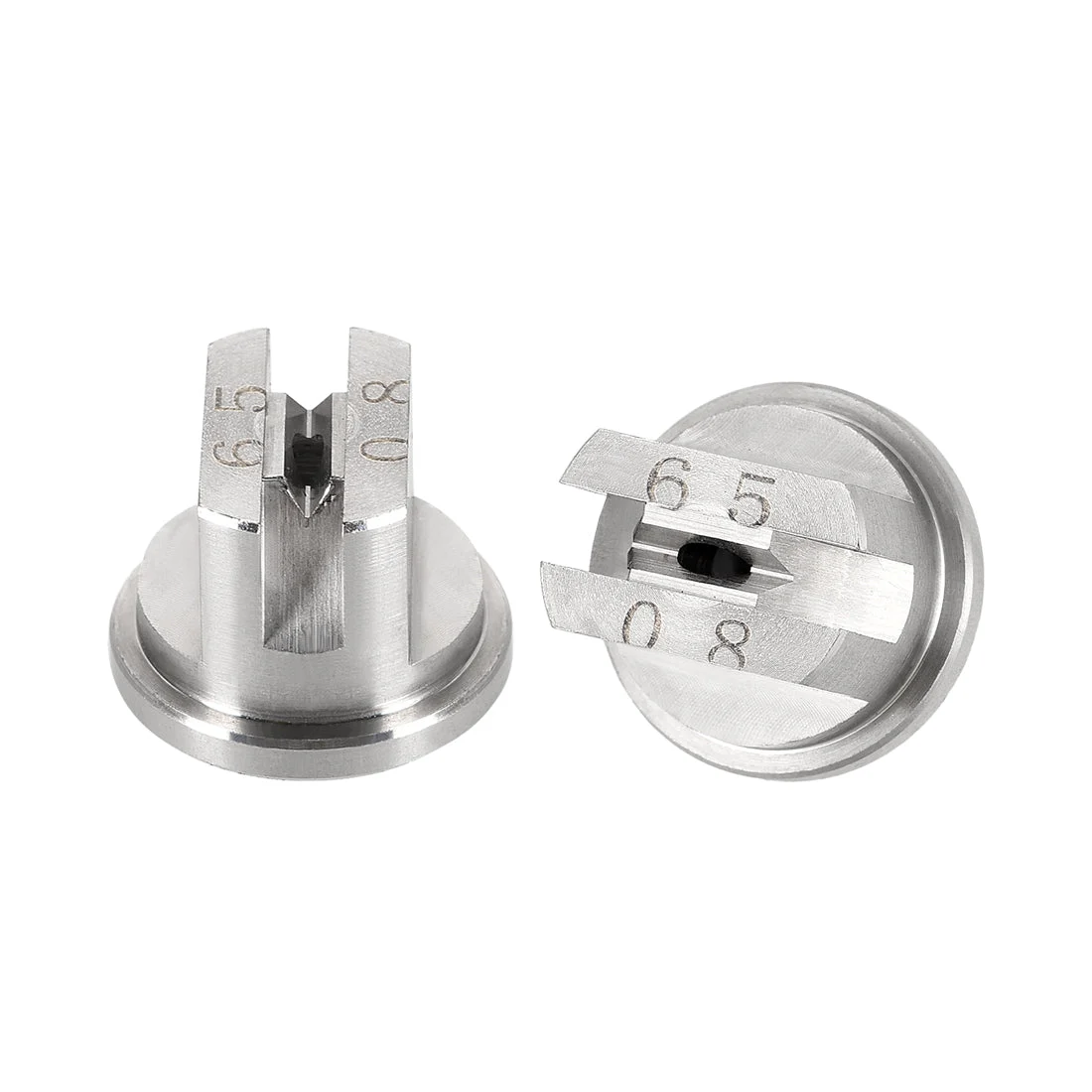 Flat Fan Spray Tip, 65 Degree Stainless Steel Nozzle, 2 Pcs (1.8mm Orifice Diameter)