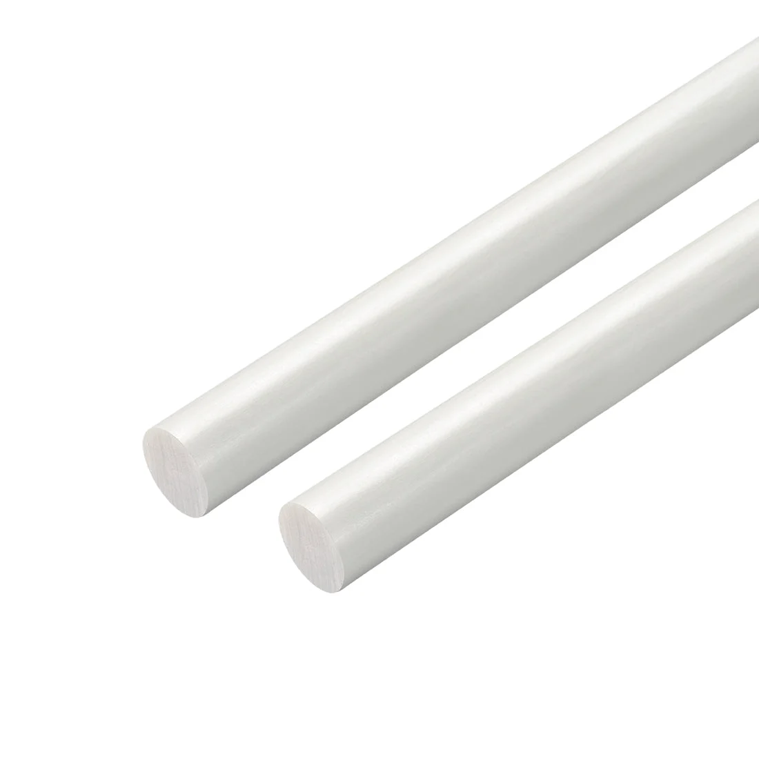 Uxcell FRP Fiberglass Round Rod,9mm Dia 50cm Long,White Engineering Round Bar 2pcs