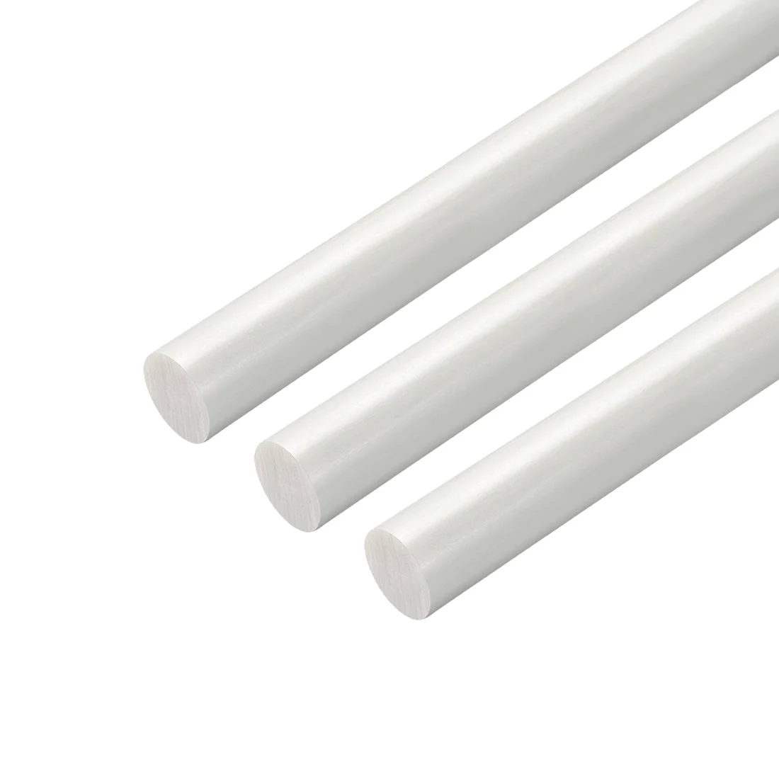 Uxcell FRP Fiberglass Round Rod,9mm Dia 50cm Long,White Engineering Round Bars 3pcs