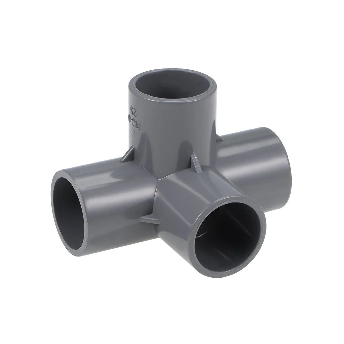 4 Way 25mm Tee Metric PVC Fitting Elbow PVC Elbow Fittings Gray 5Pcs