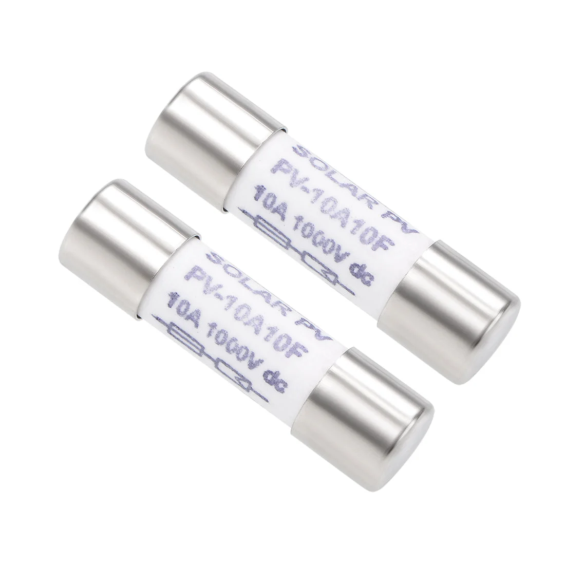 2pcs Cartridge Ceramic Fuse 10A DC 1000V 10x38mm Fast Blow Replacement