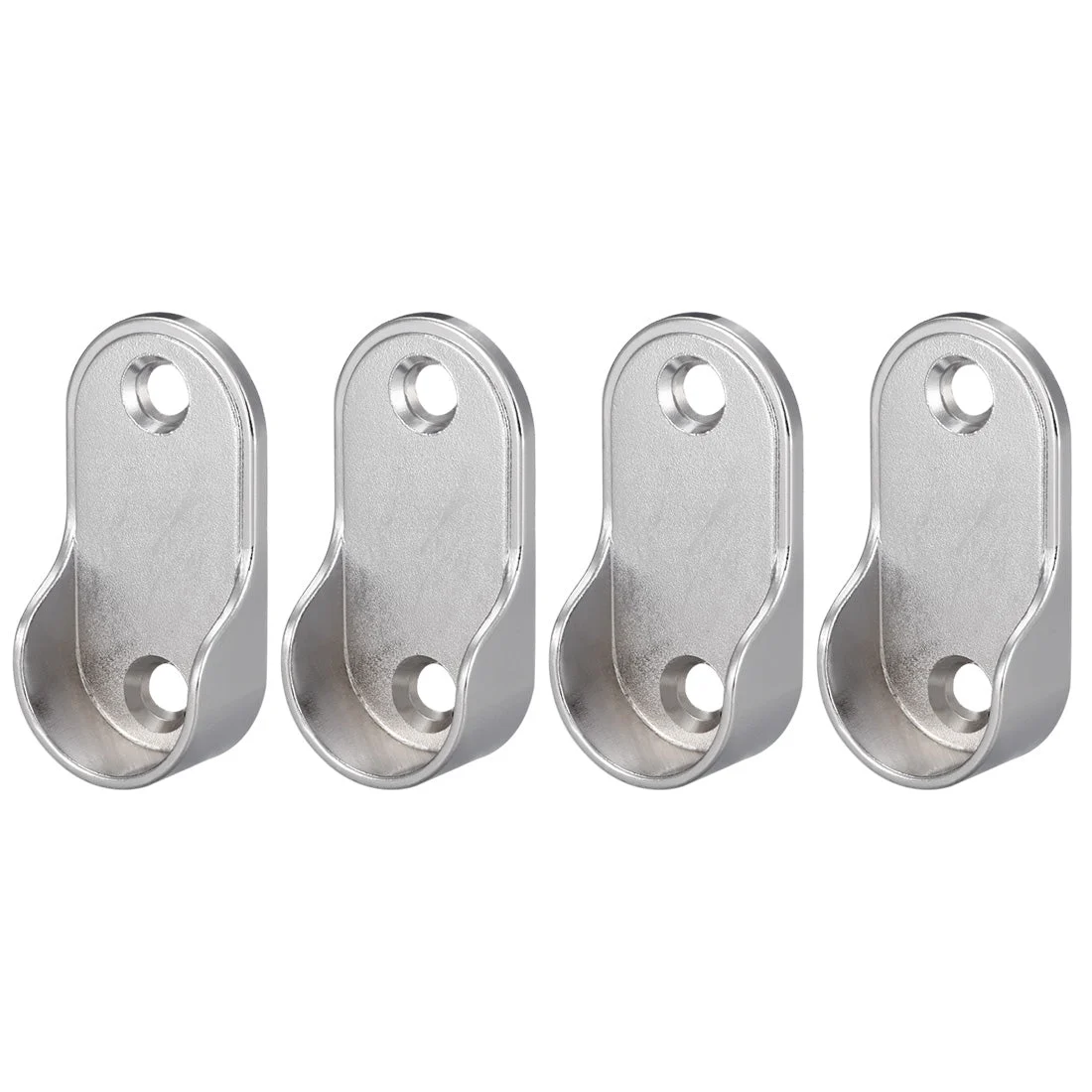 Zinc Alloy Oval Closet Rod End Supports, Fit Rod Dia 22mm 4 PCS - Wardrobe Rod Flange Bracket Support