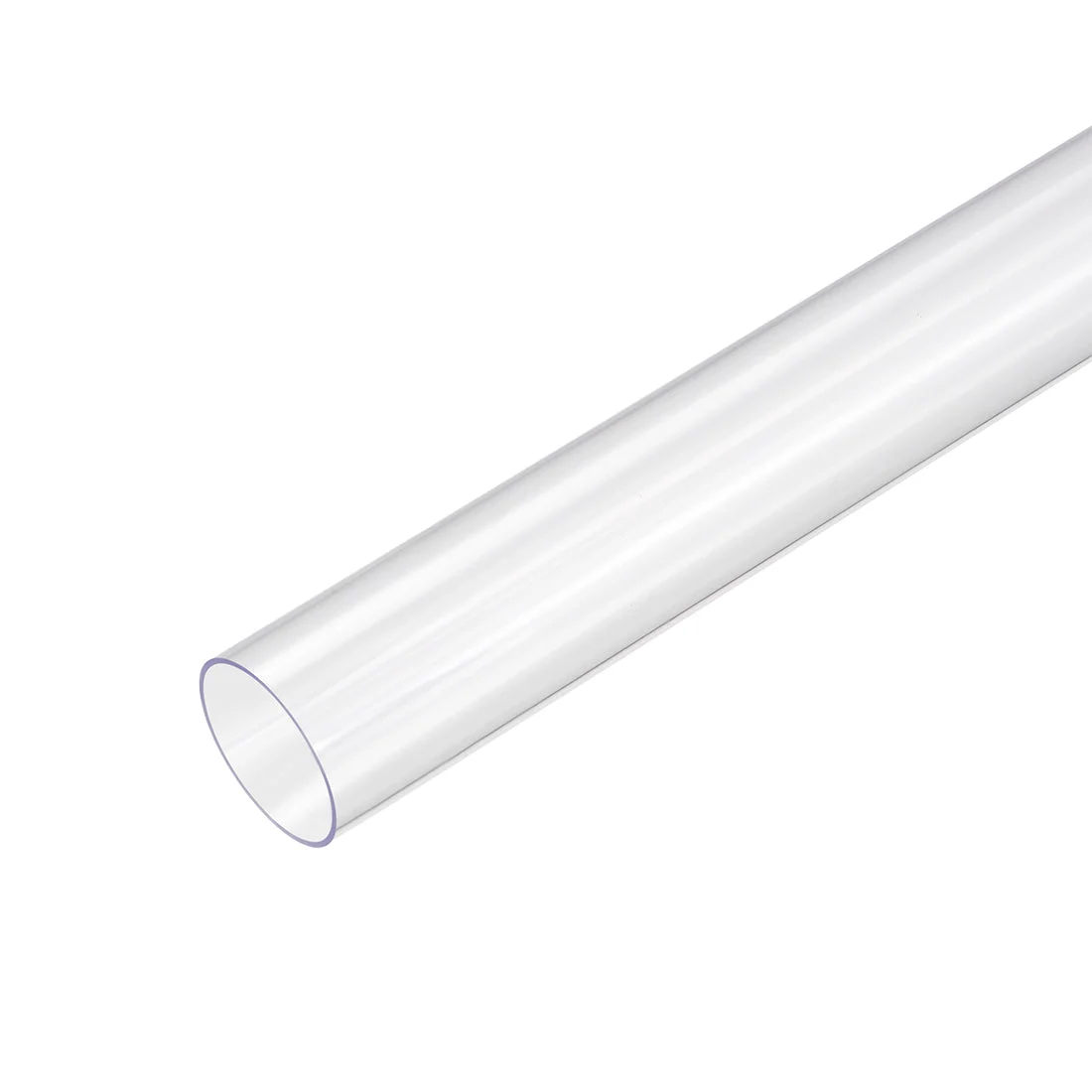 PVC Rigid Round Tubing,Clear,23mm ID x 25mm OD,0.5M/1.64Ft Length