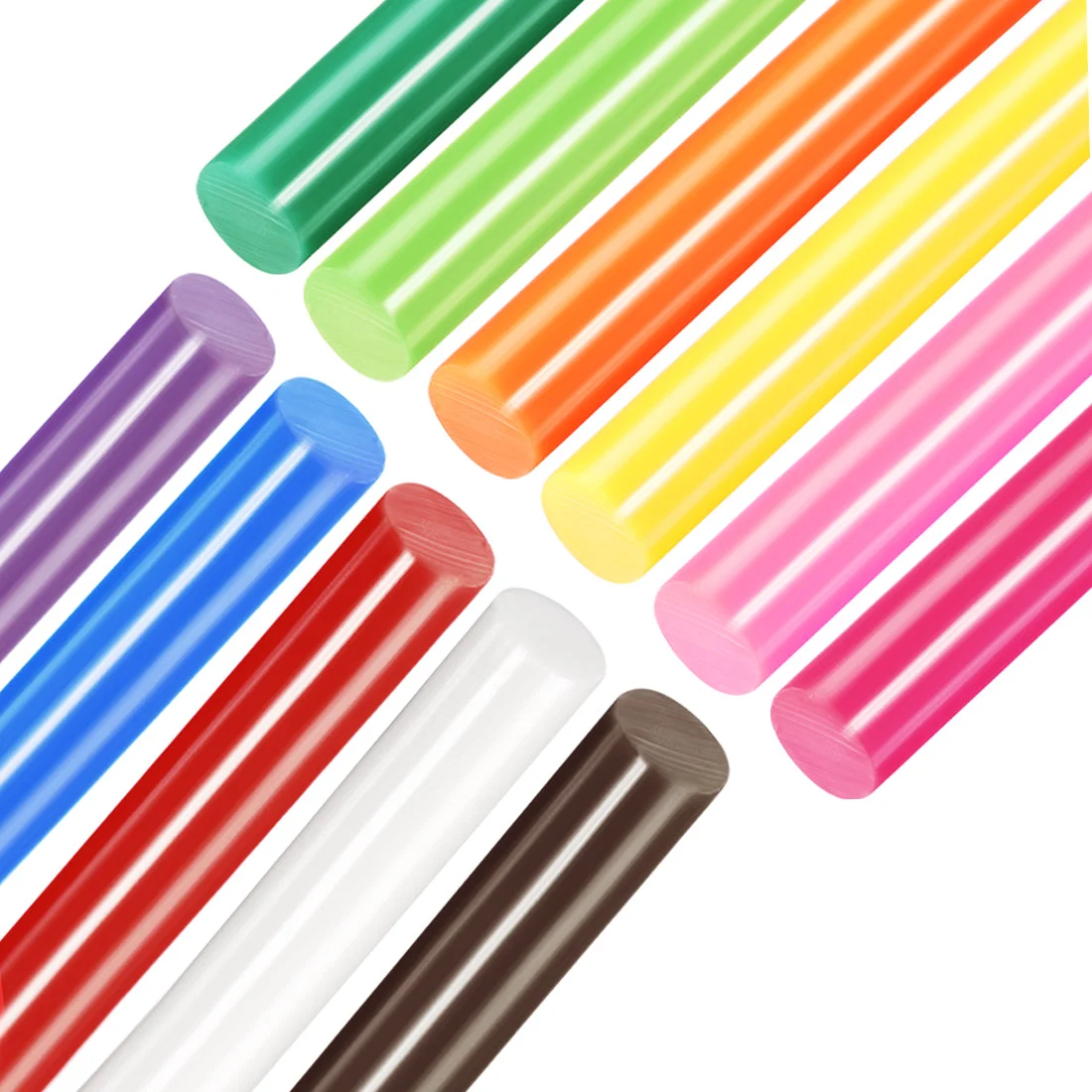 Uxcell Colorful Hot Melt Glue Gun Sticks, 250mm Long x 11mm Diameter,for Most Glue Guns, Perfect for DIY Craft Projects and Sealing,11pcs