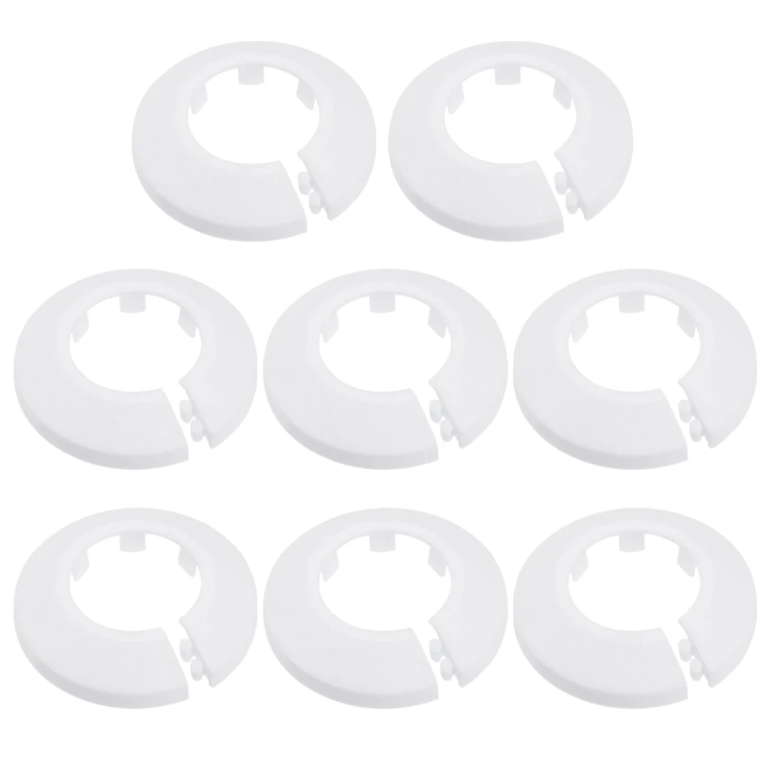 32mm Pipe Cover Decoration PP Plastic Water Pipe Escutcheon White 8pcs