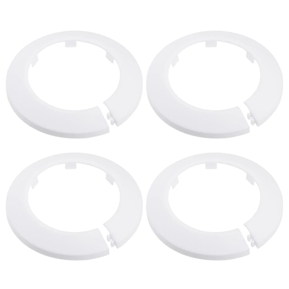 75mm Pipe Cover Decoration PP Plastic Water Pipe Escutcheon White 4pcs