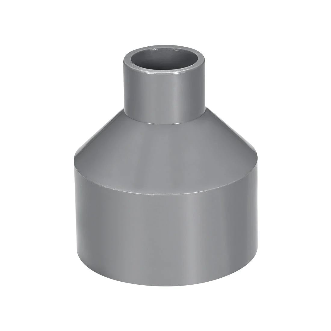 63mm x 25mm PVC Reducing Coupling Hub by Hub, DWV Pipe Fittings Gray
