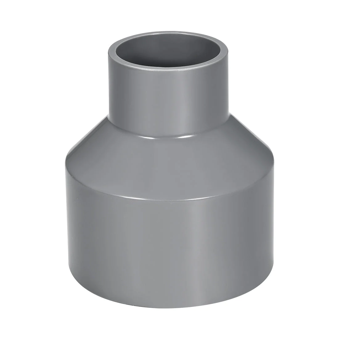 75mm x 40mm PVC Reducing Coupling Hub by Hub, DWV Pipe Fittings Gray