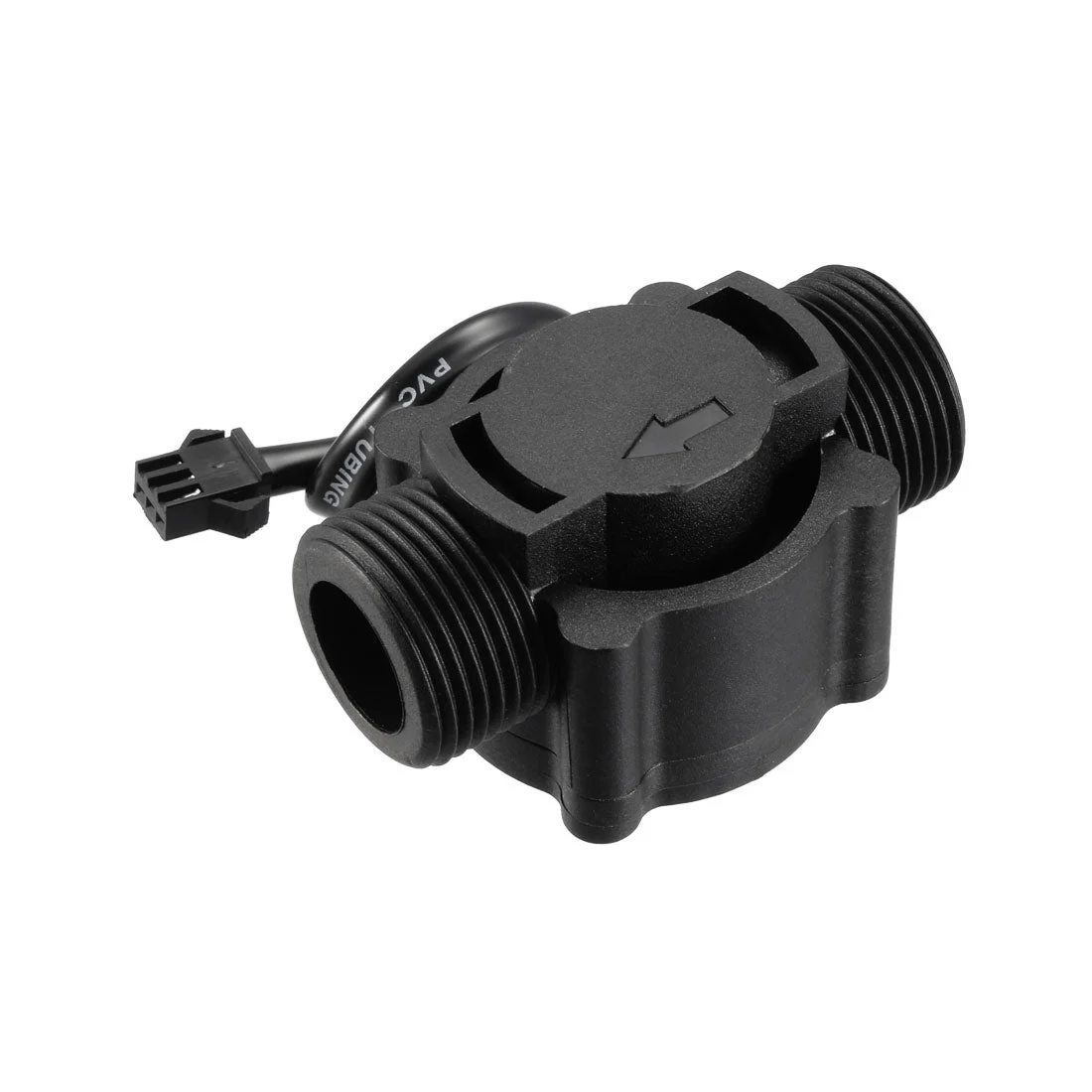 G3/4 Hall Effect Liquid Water Flow Sensor Switch Flowmeter Counter DC5V 1-60L/min Black FS300A