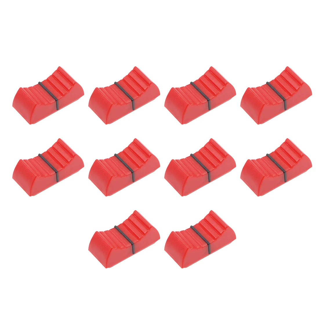 Plastic Straight Slide Potentiometer Flat push Knob Insert Shaft 4x1.2mm Red 10pcs