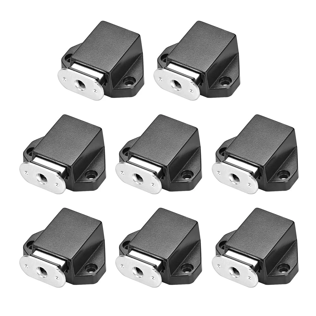 Touch Magnetic Latches Press Catch Latch for Cabinet Door Cupboard Black 8pcs