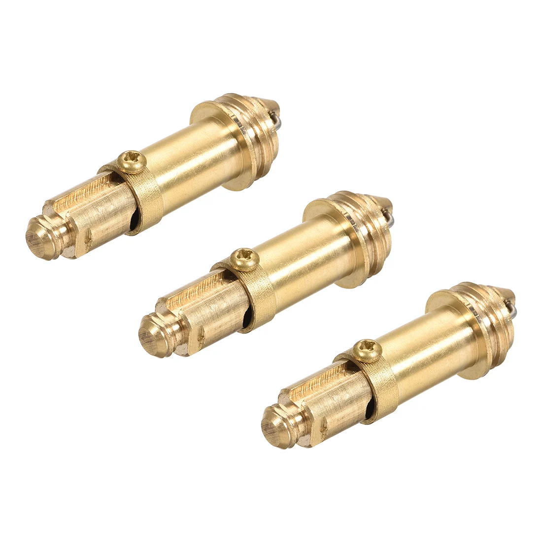 Pop Up Bolt Basin Bath Sink Drain Waste Click Clack Brass Push Spring Plug 3Pcs