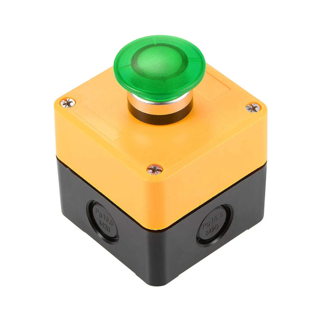 Push Button Switch Station Momentary 1NC 1NO Mushroom Green Switch 600V 10A