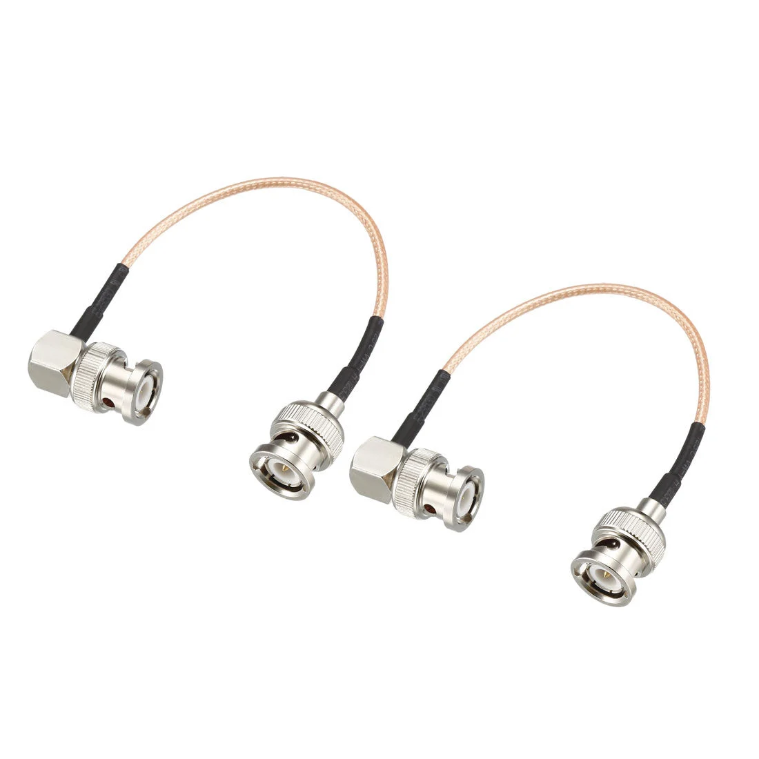 2pcs BNC Male to BNC Male Right Angle Coax Cable RG316 RF Coaxial Cable 1 Feet