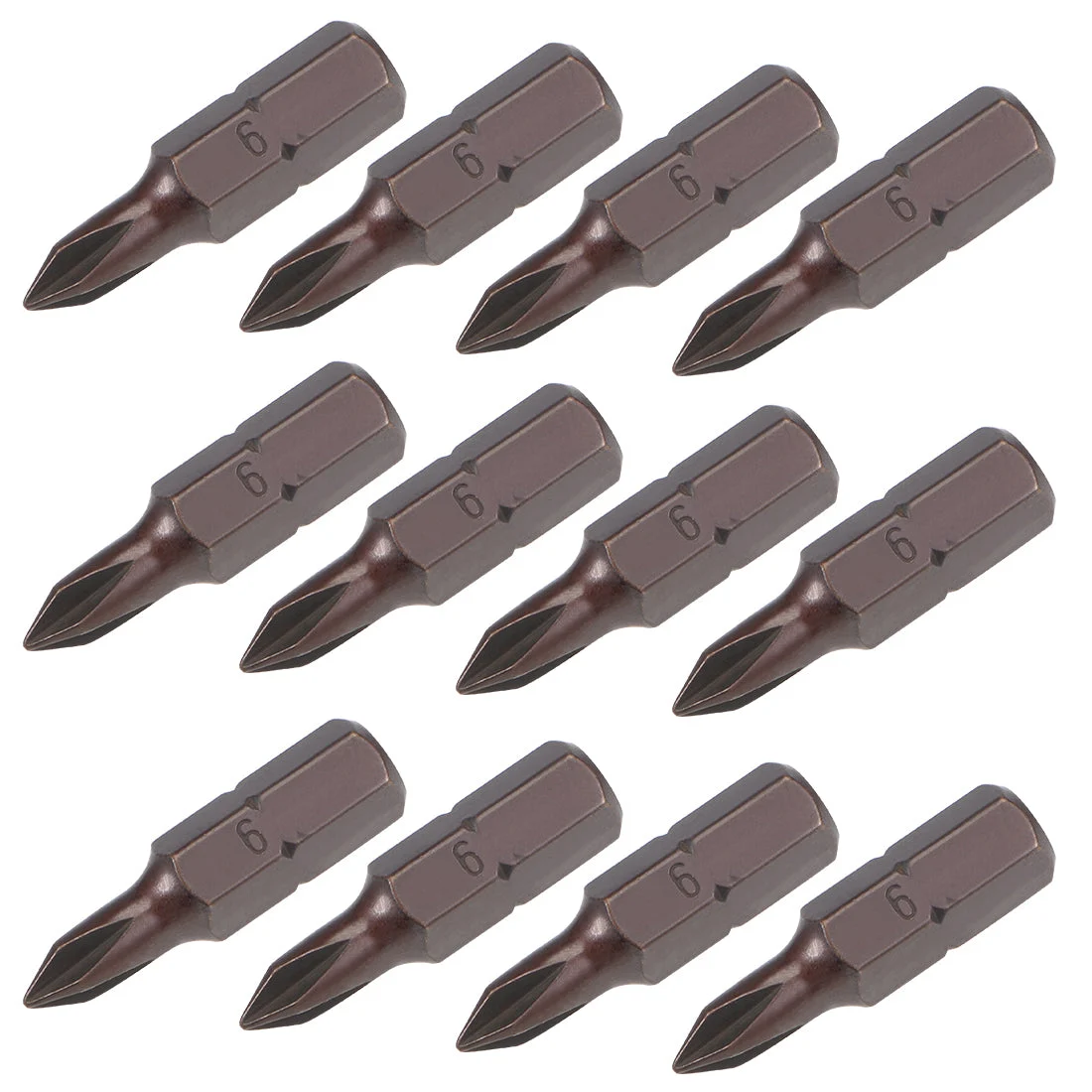 12pcs Phillips Bits 1/4inch Hex Shank 25mm Length Cross PH0 Magnetic Screw Driver S2 Screwdriver Bit