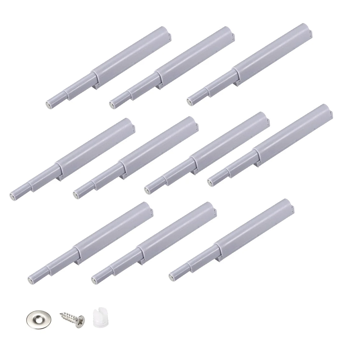 Magnetic Touch Catch Latch Push To Open System Damper Buffer Gray 10 Set