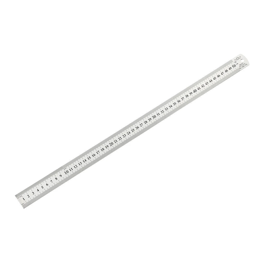 Uxcell Straight Ruler 500mm 20 Inch Metric Stainless Steel Measuring Tool with Hanging Hole