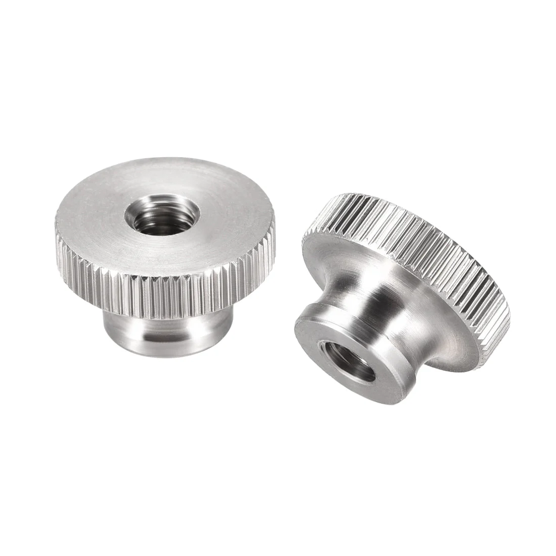 Knurled Thumb Nuts, 2Pcs M6 304 Stainless Steel Round Knobs for 3D Printer Parts
