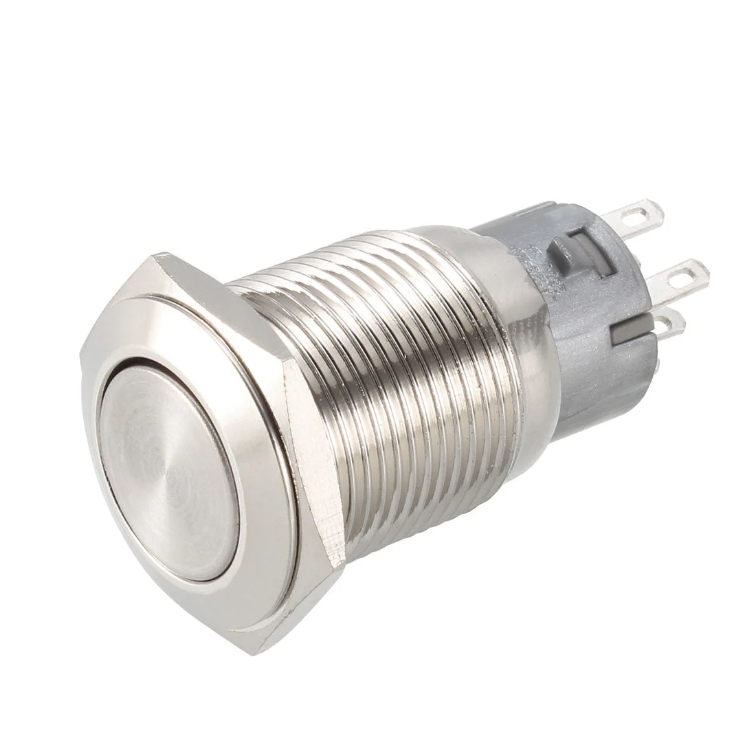 Momentary Metal Push Button Switch 16mm Mounting 2NC 2NO 2COM AC 250V 3A