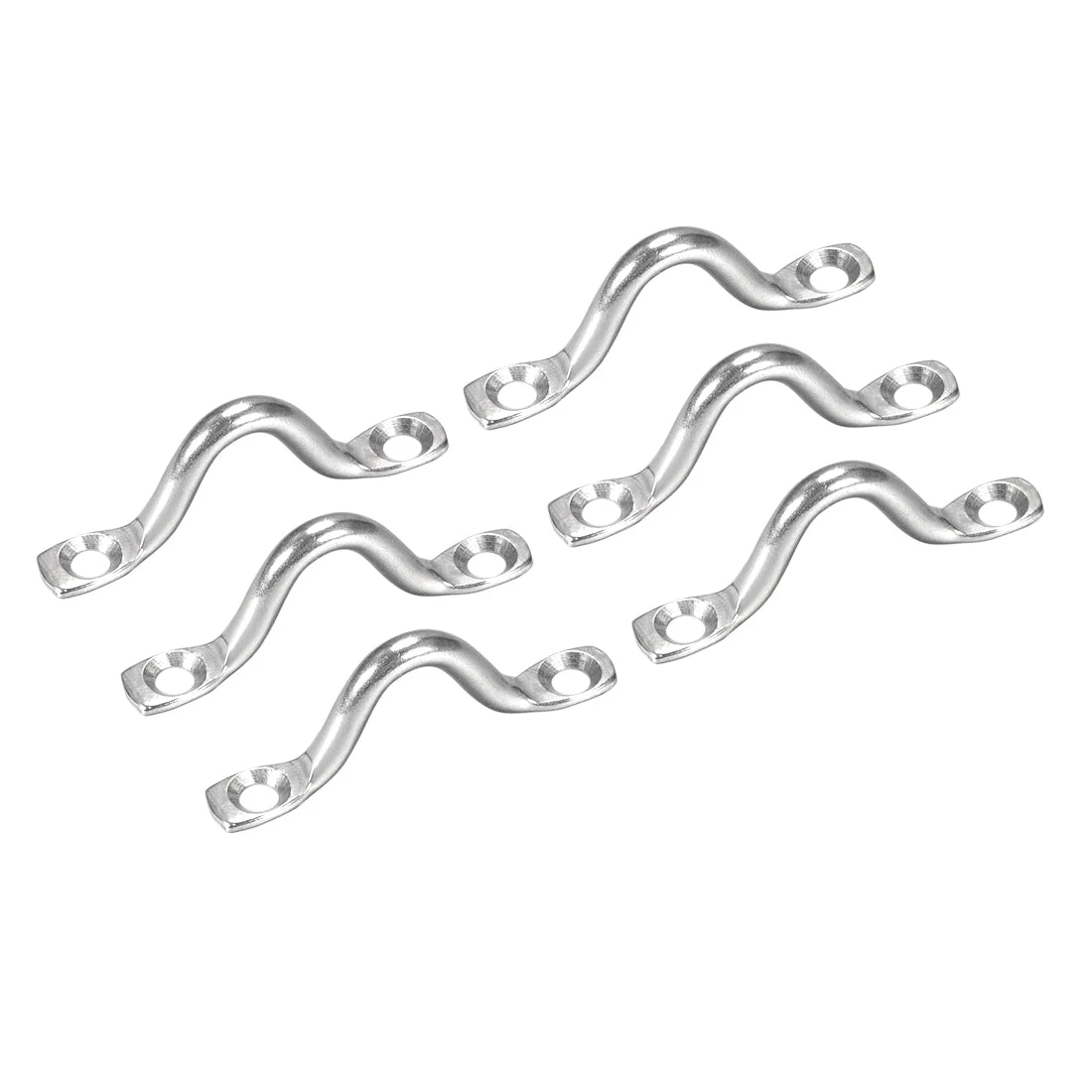 Pad Eye Straps Deck Loops 1.8" Stainless Steel Tie Down Buckle 6Pcs